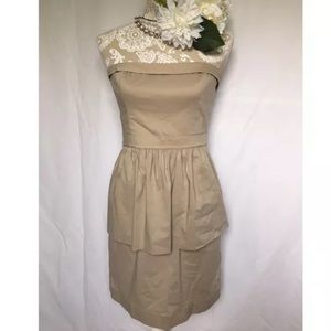 NWT BCBGMaxAzria Women’s Huxley Pumice Strapless Dress NWT Size 10 Tan/Beige
